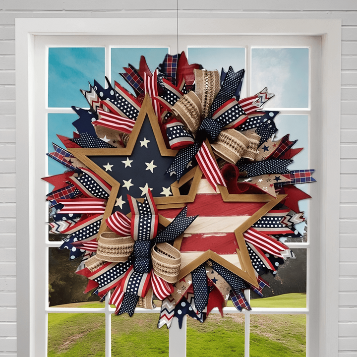 🇺🇸 Sentinels of Honor: 250th Anniversary Hand-Tied Wreath (50% OFF)