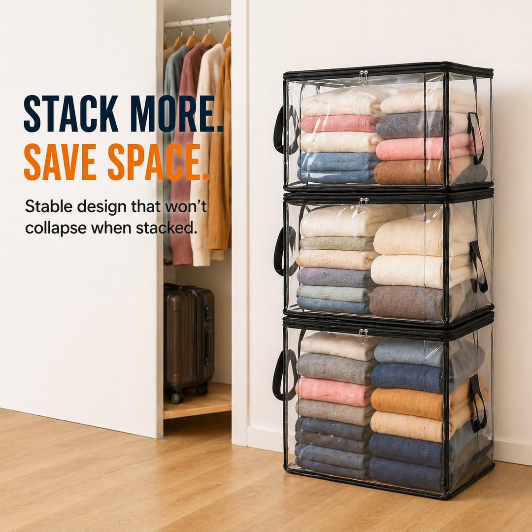 🔥Limited TimePromotion 49% OFF 📦Large Heavy-Duty Thick Plastic Clear Storage Bag for Clothes, Moving &amp; Storage