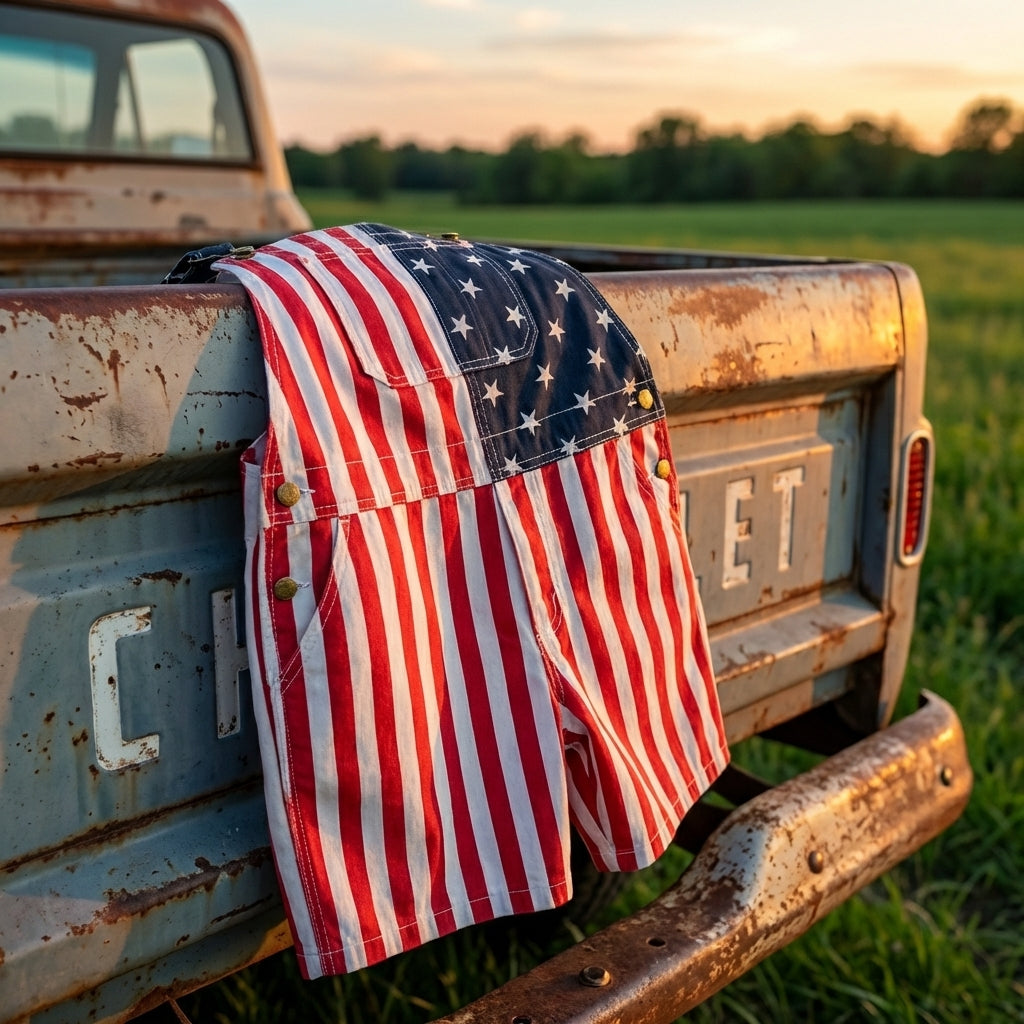 American Flag Overalls for July 4th &amp; America 250 Celebrations