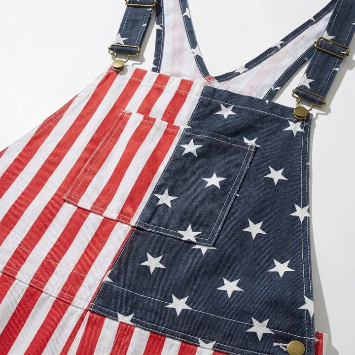 American Flag Overalls for July 4th &amp; America 250 Celebrations