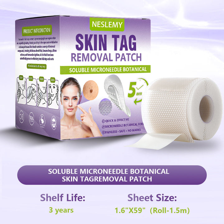 Soluble Microneedle Botanical Skin Tag Removal Patch