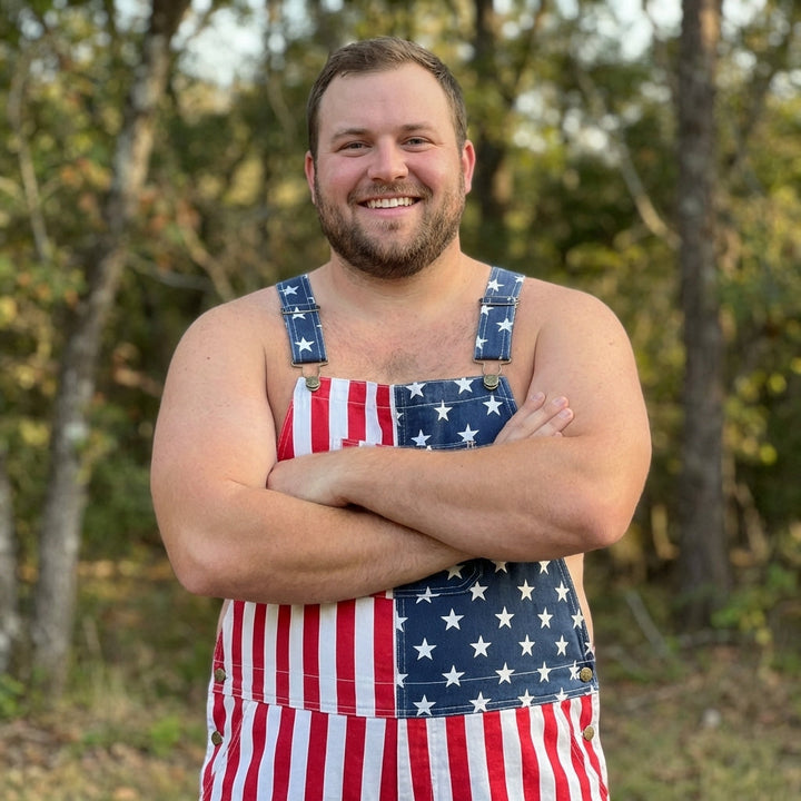 American Flag Overalls for July 4th &amp; America 250 Celebrations
