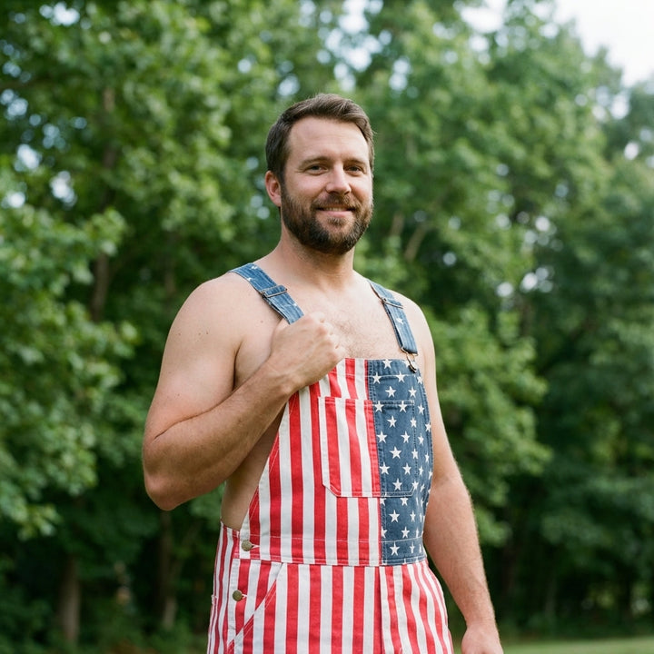 American Flag Overalls for July 4th &amp; America 250 Celebrations