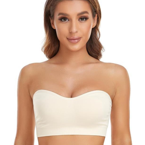 Lusait Strapless Bras for Women  Non-Slip Silicone Padded Bandeau Bra Wireless Tube Top Bra DealsforYouDays