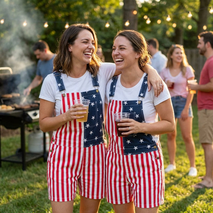 American Flag Overalls for July 4th &amp; America 250 Celebrations