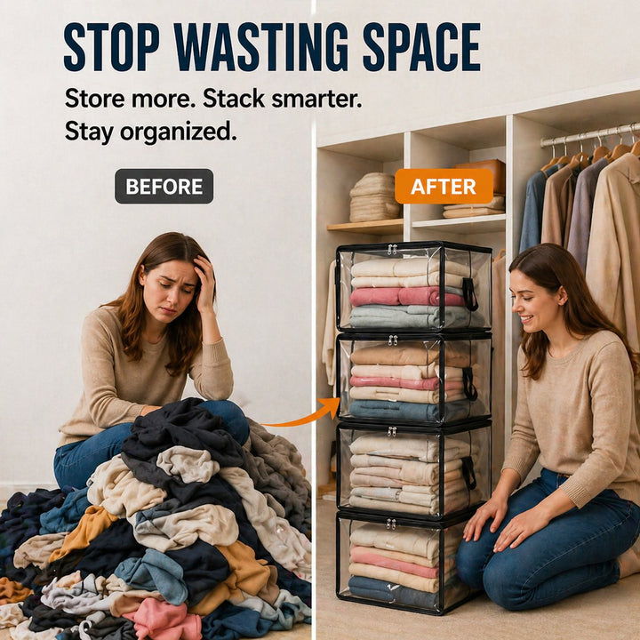 🔥Limited TimePromotion 49% OFF 📦Large Heavy-Duty Thick Plastic Clear Storage Bag for Clothes, Moving &amp; Storage